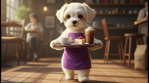 Трудяга-пес: История любви маленького бариста-щенка ❤️☕️