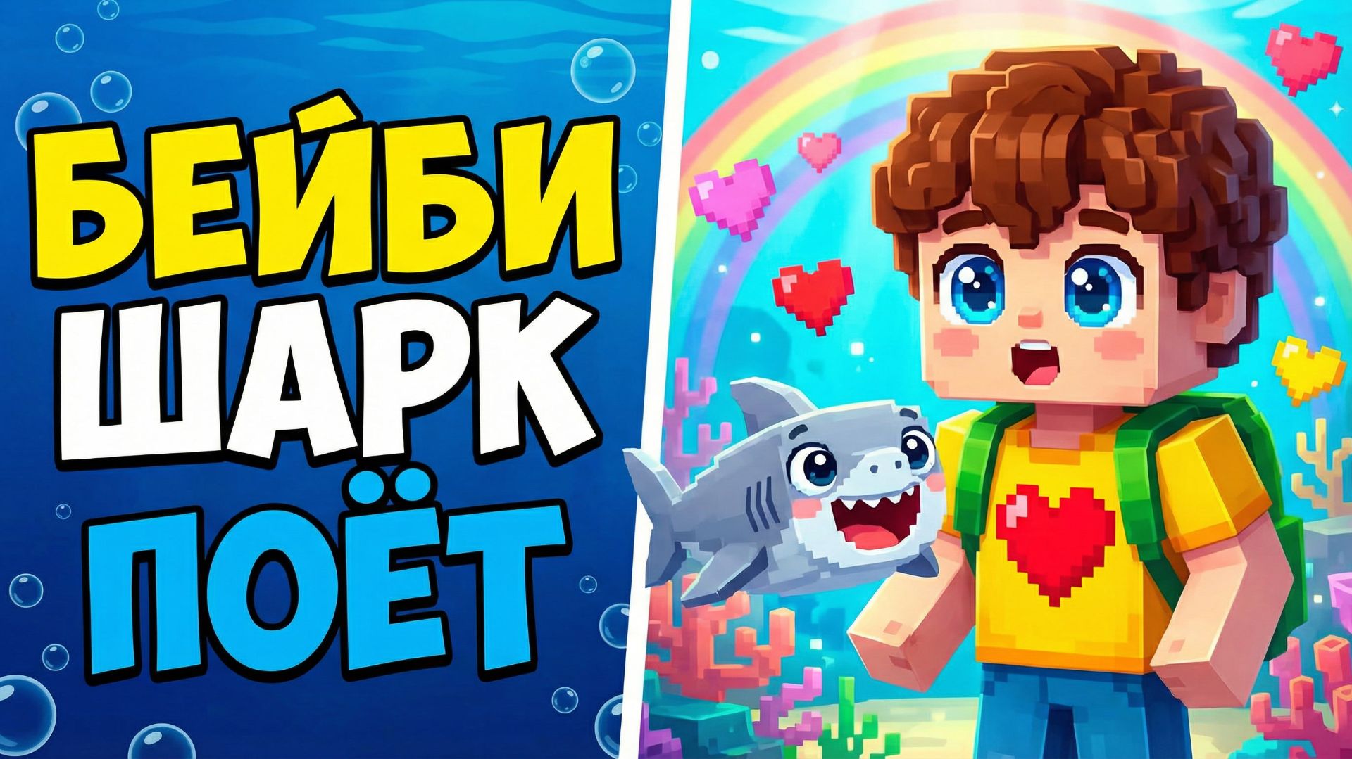 Бейби Шарк и Лёня! Песенка для малышей 🦈❤️ смотреть онлайн