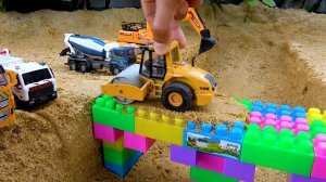 грузовик, экскаватор, трактор, мусоровозы. видео для детей