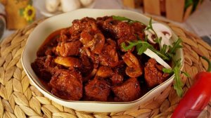 СВИНИНА "ПОД ДИЧЬ" С ГРИБАМИ