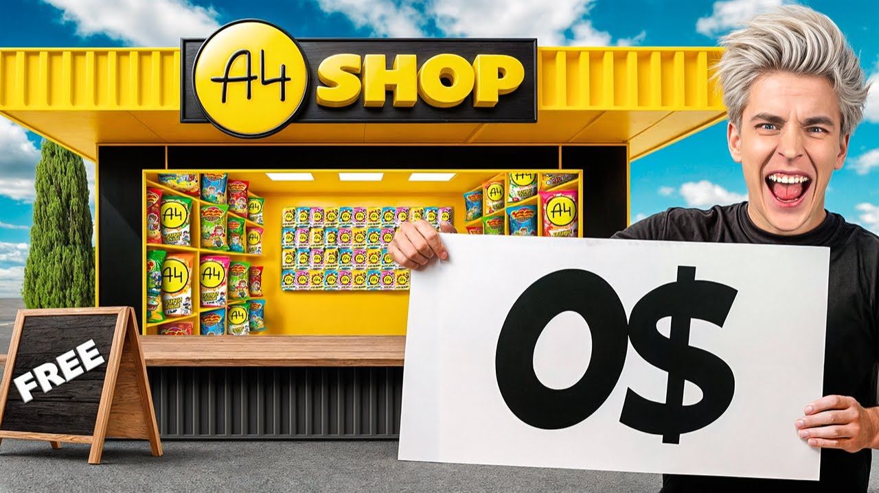 Я открыл БЕСПЛАТНЫЙ МАГАЗИН А4 ! смотреть онлайн