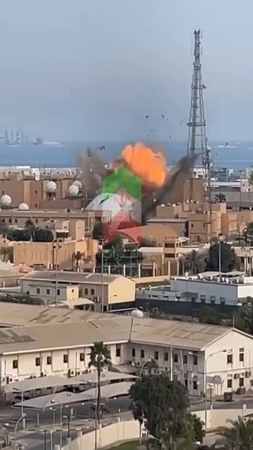 Удар БПЛА Ирана по РЛС Сша