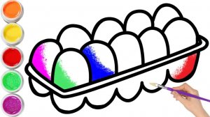 Мультик для детей- Как нарисовать ЯЙЦА для детей/Рисунок ЯИЦ для детей