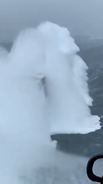 Слишком большой, чтобы с ним можно было справиться. Контейнеровоз против гигантской волны