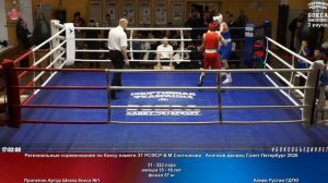 221 финал 57 кг Прилепин Артур Школа бокса №1 Алиев Рустам ГДТЮ