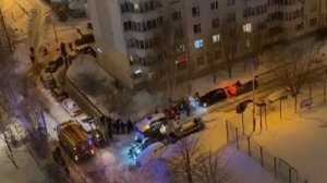 Последствия взрыва в жилом доме на юго-западе Москвы