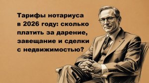 Тарифы нотариуса 2026 год