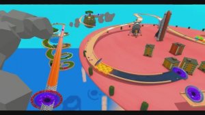 Шарики катятся по сказочным планетам.