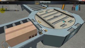 45 Использование поворотного стола для перемещения ящиков