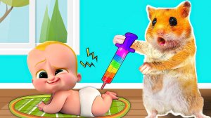 Мультики для детей. Мистер хомяк и босс молокосос играют в больницу мультики