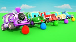 Пять маленьких обезьянок _ Семейство пальчиков _ Получайте яйца-сюрпризы из фруктов