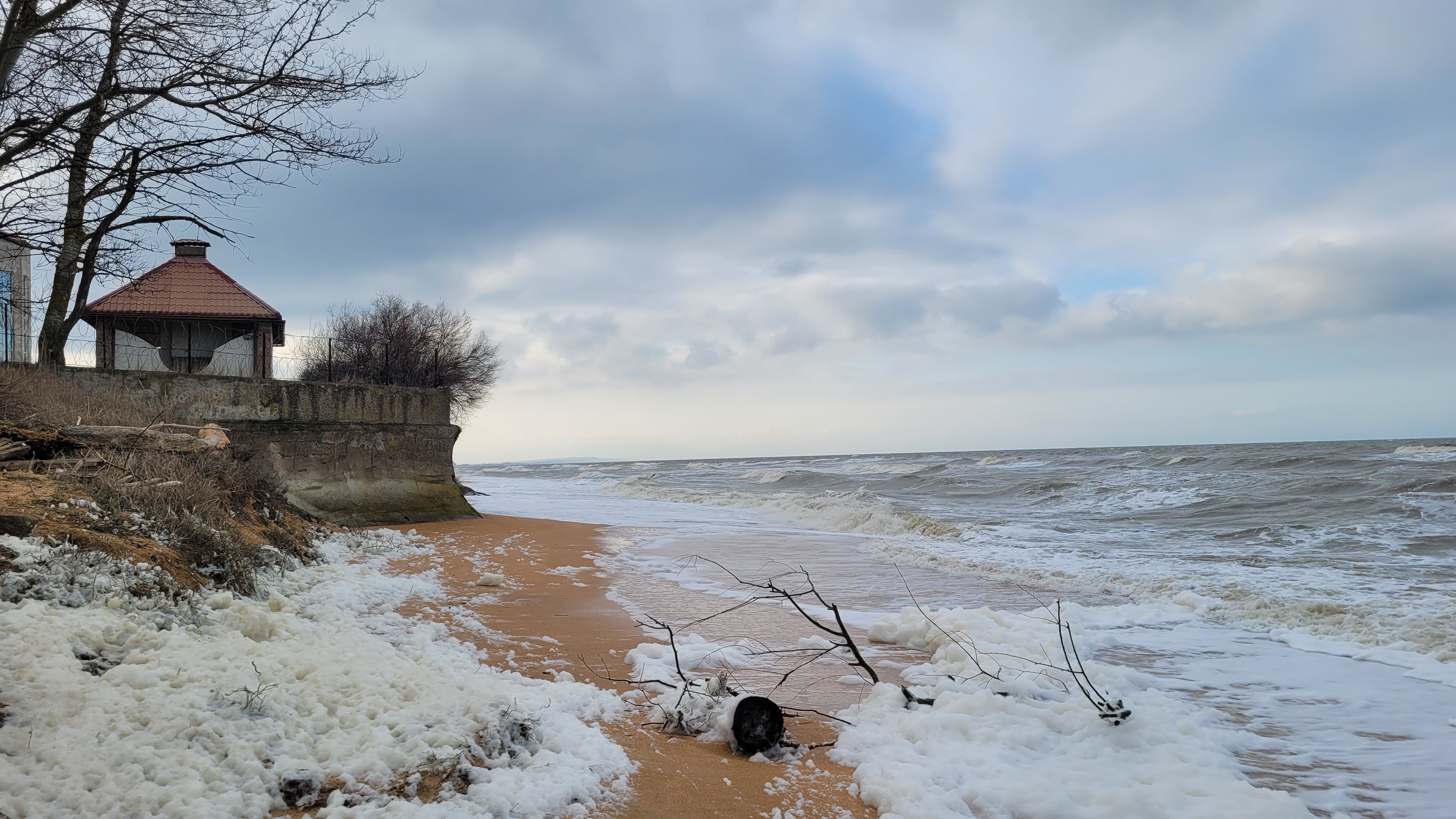 #Голубицкая Центральный пляж топит. Район Чайки атакует Мегашторм смотреть онлайн