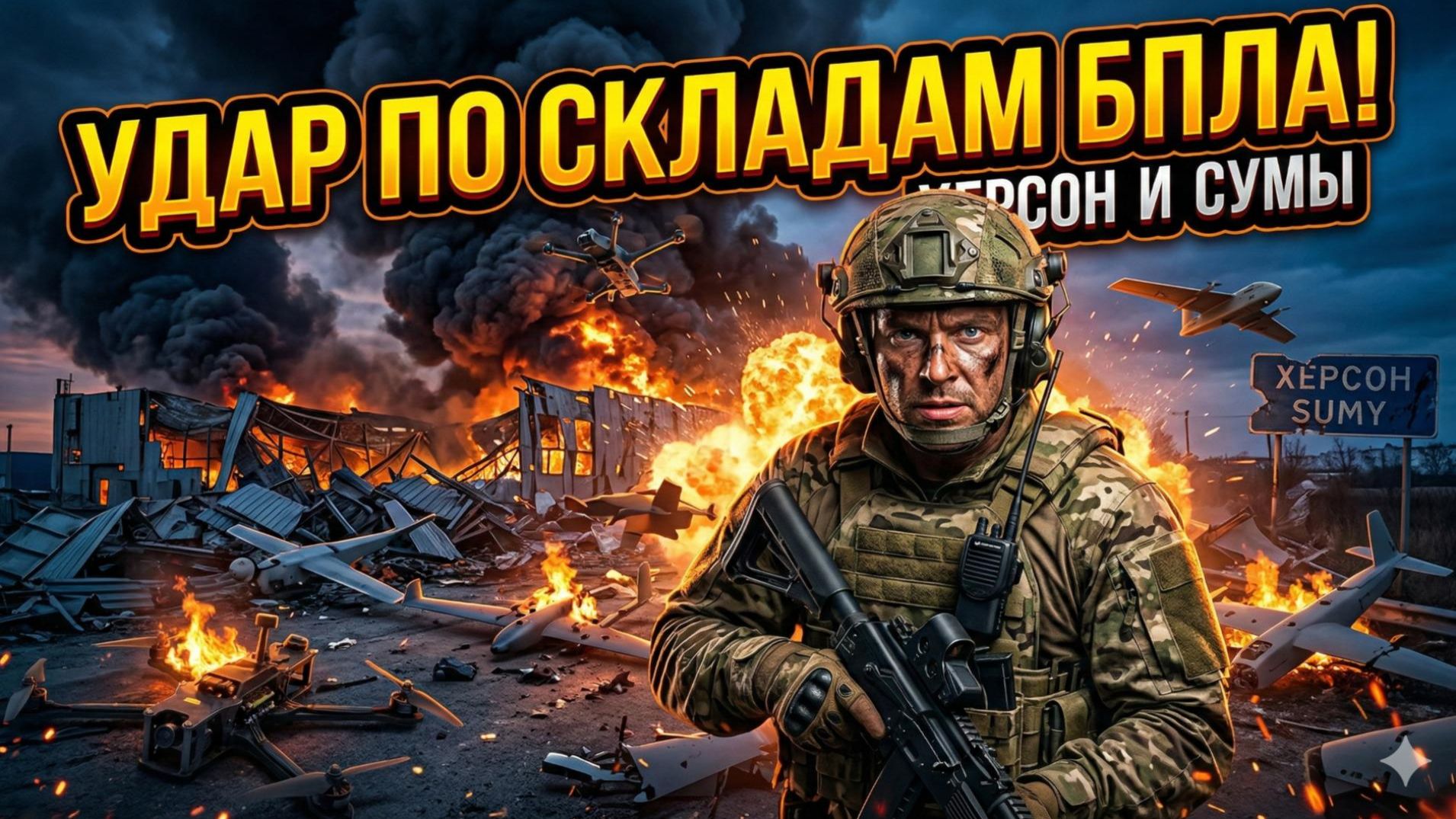 🇷🇺✈️ Кошмар для ВСУ: Русская авиация разнесла склады дронов в Херсоне и Сумах смотреть онлайн