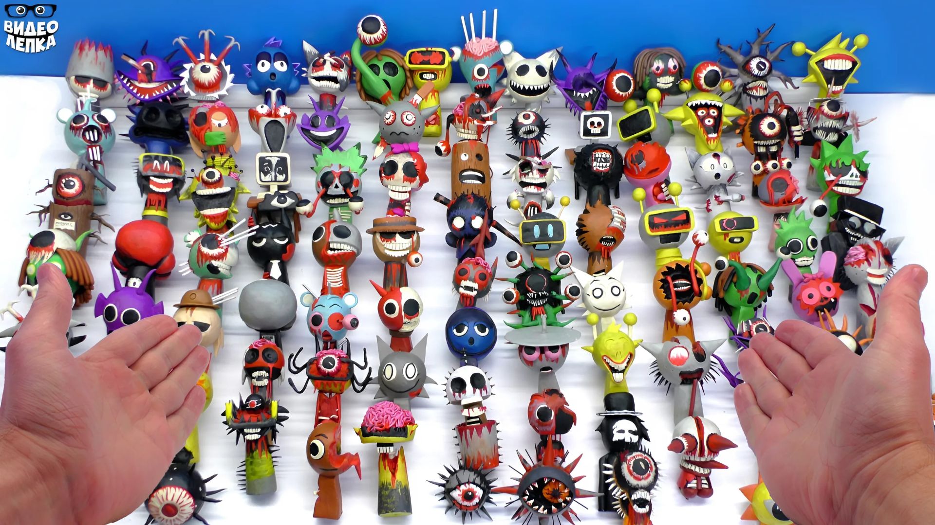 Спрунки - Моя коллекция фигурок Incredibox Sprunki  Видео Лепка