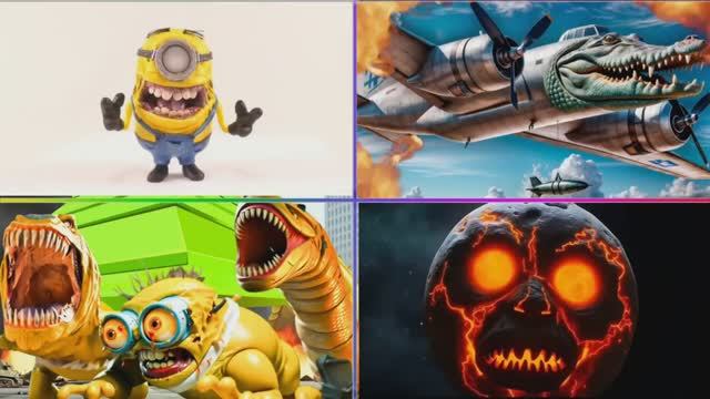 МУЛЬТИКИ: МИШУТКА‑МИНЬОН 🤡 vs ЧУДИЩЕ‑МИНЬОН 👹 vs КРОКОДИЛО‑БОМБОРДИНО 🐊💥 vs ЛУННЫЕ ПЛИТКИ смотреть онлайн