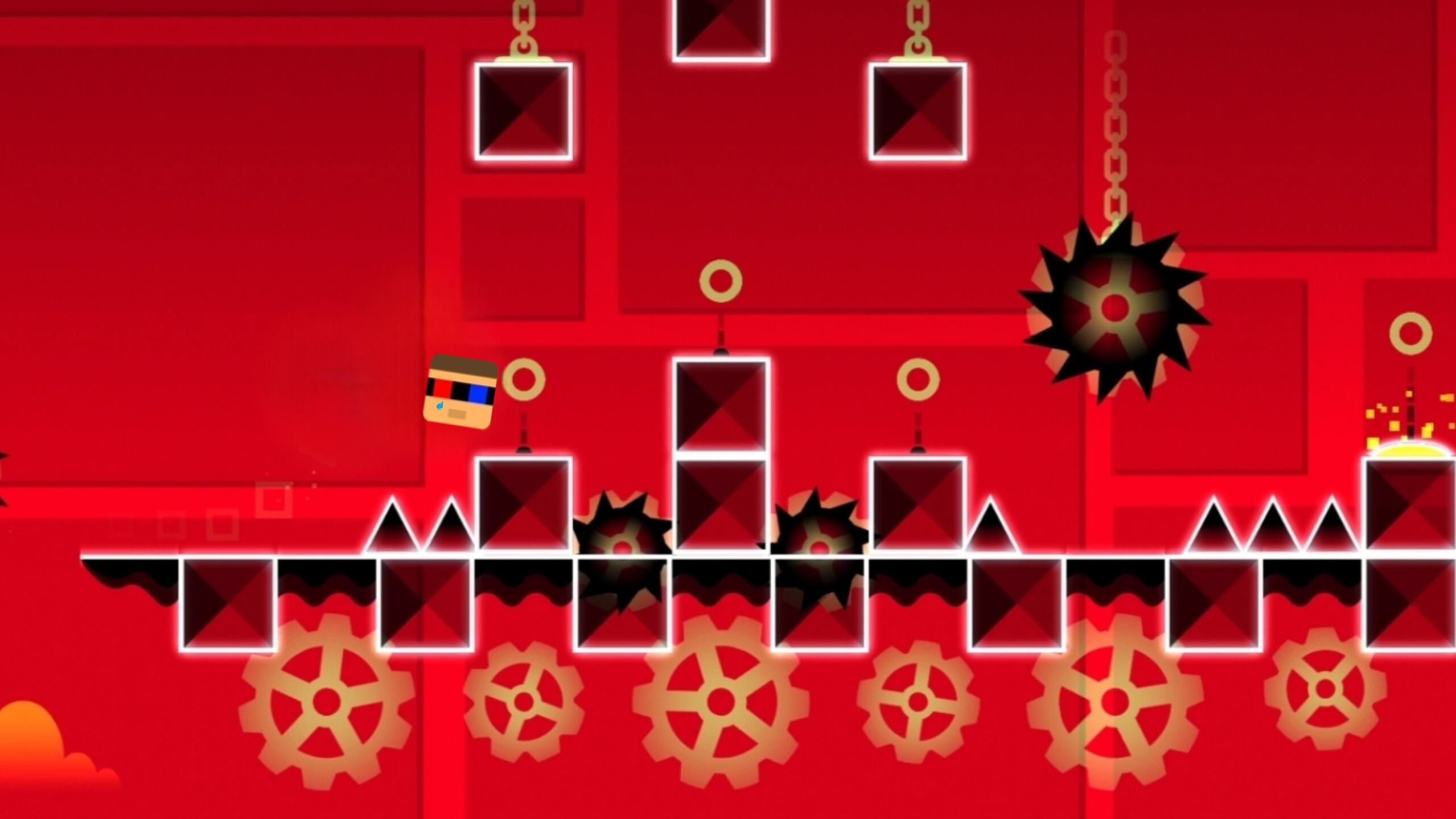 прохожу geometry dash CLUTTERFUNK-ELECTROMAN ADVENTURES смотреть онлайн