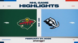 28.02.2026 | ОБЗОР МАТЧА | Юта Маммот - Миннесота Уайлд | Highlights