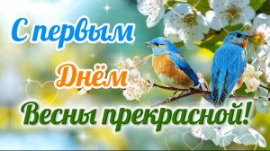 С Первым Днём Весны! 🌸 Красивое Весеннее Пожелание | Нежная Видео Открытка