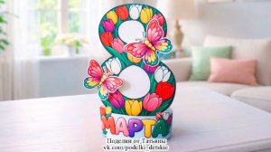 Поделка "Восьмерка" на 8 марта своими руками.