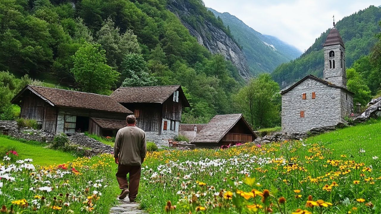 Как живут люди в швейцарской альпийской деревне | Розето, самая красивая деревня | #шариклайф