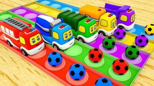 Яйцо-сюрприз _ Полицейская спасательная машина _ Изучаем цвета с монстр-траками _ Детские песенки