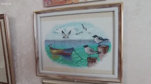 Чайки на причале. Вышивка.mp4