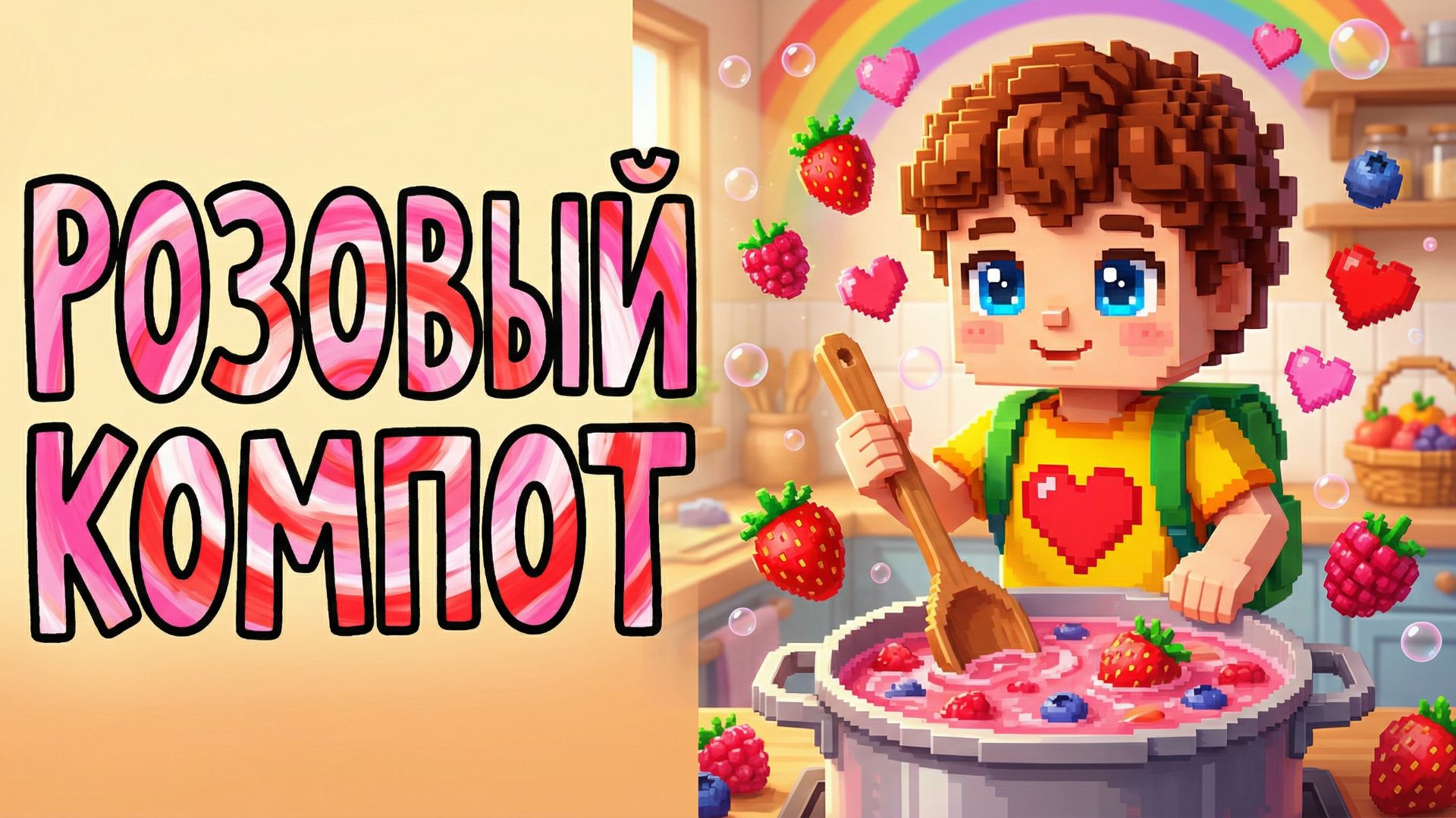 Розовый компот варит Лёня! Песенка для малышей 🍓❤️ смотреть онлайн