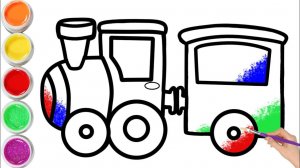 мультик для детей- Как нарисовать ПОЕЗД для детей/Рисование ПОЕЗДА для детей