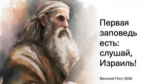 Первая заповедь есть: слушай Израиль