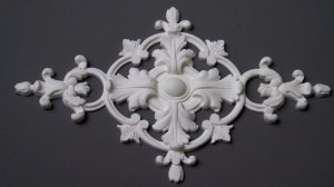 Лепной декор NPU-154 из полиуретана: классическая декоративная накладка с рельефным орнаментом