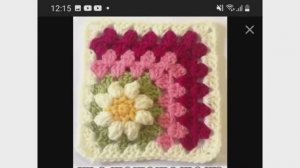 Бабушкин квадрат, вяжем крючком.