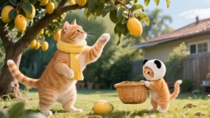 Подруга котенка по детскому саду навестила его! Котенок в тигровой шапочке и Калико устроили веселую