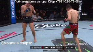 Брэндон Морено - Лонэ Кавана, полное видео боя на UFC Fight Night 268 из Мехико