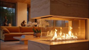 ✧ Уютный интерьер с камином | Ambient-музыка для фокуса и расслабления со звуками фортепьяно