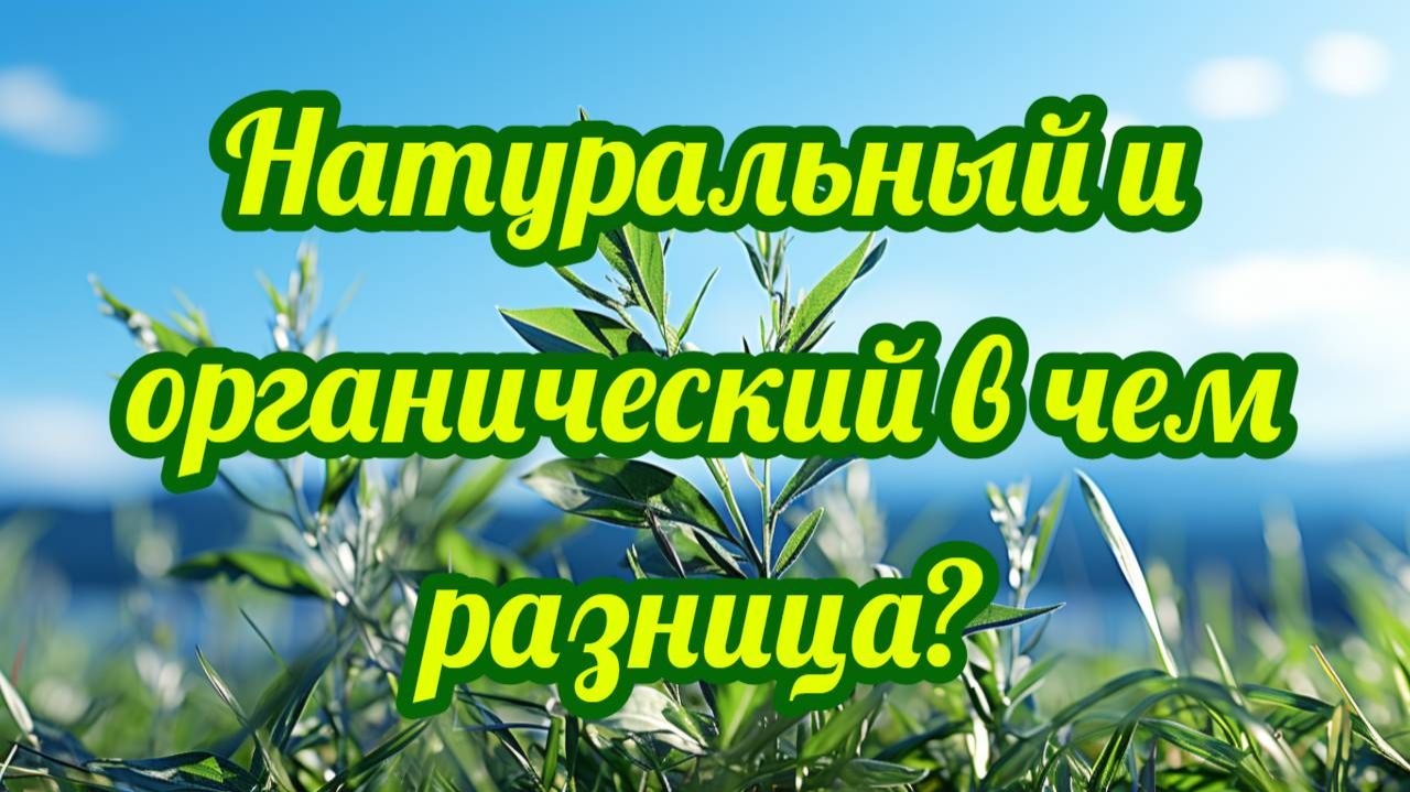 НАТУРАЛЬНЫЙ И ОРГАНИЧЕСКИЙ - В ЧЁМ РАЗНИЦА смотреть онлайн