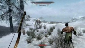 Жители Данстара бьют драконы вместе с Сантой / SKYRIM