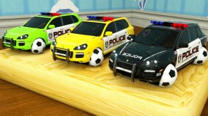 Полицейские машины - Замена шин в полиции - Резервуар для воды - Место для парковки автомобиля