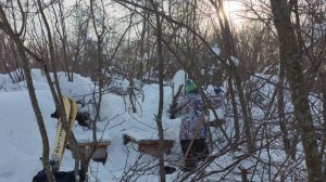 Всё завалило снегом! Еду спасать пчёл на дальнюю пасеку.