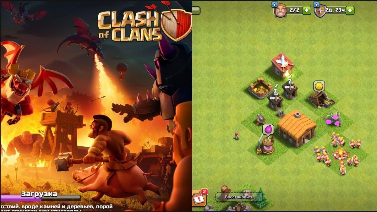 ВПЕРВЫЕ ЗАШЕЛ В CLASH OF CLANS⚔️ смотреть онлайн
