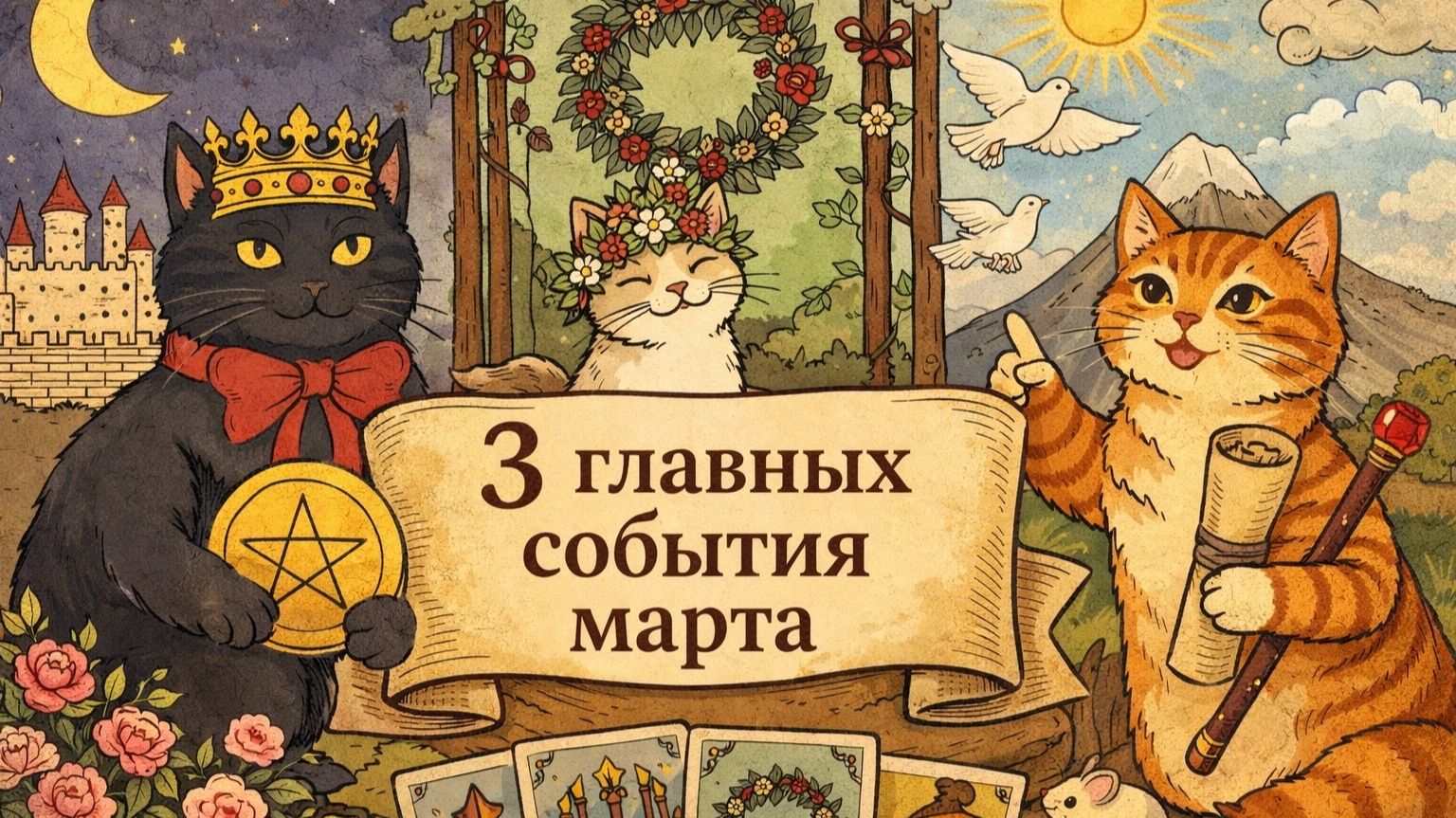 3 главных события Марта Гадание на Tarot расклад ясновидение предсказание