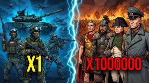 1 СОВРЕМЕННАЯ АРМИЯ против 5 ВЕЛИКИХ ИМПЕРИЙ (Рим, Орда, Франция, Вермахт)