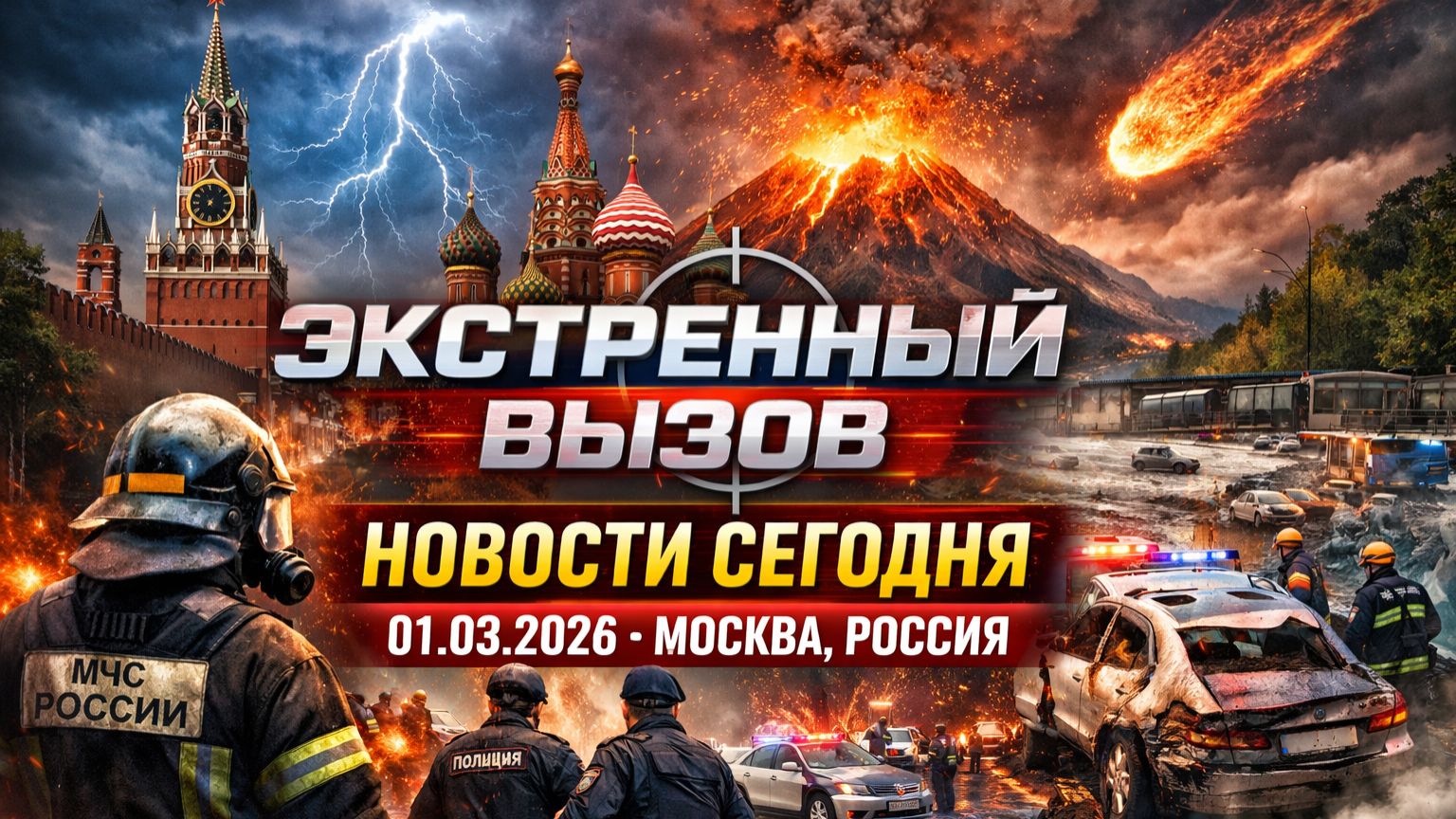 Новости Сегодня 01.03.2026 - Россия, Москва, Экстренный вызов новый выпуск, Катаклизмы, События Дня