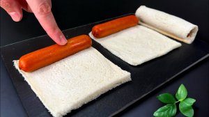 Все гениальное просто! ГОРЯЧИЕ БУТЕРБРОДЫ с сосисками и сыром на завтрак