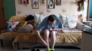 Жизнь после инсульта.По просьбе про ремень для растяжки.