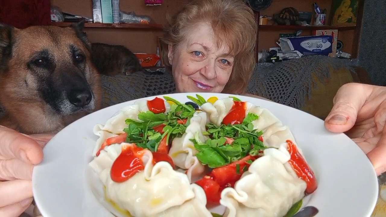 Мукбанг ПЛЮША Пробует "ДАМПЛИНГИ"Обзорчик КОШКИ Кати! смотреть онлайн