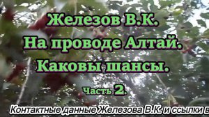 Железов В.К. На проводе Алтай. Каковы шансы. Часть 2.