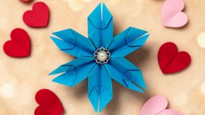 Как сделать Цветок из бумаги Поделки оригами на 8 марта