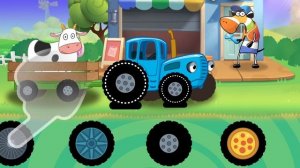 Синий трактор для детей развивающий мультик .