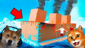 Гигантская КАРТОННАЯ ЛОДКА Челлендж Влад А4 ! - Реакция