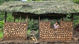 Строю дом в лесу из дерева и глины. Удивительное новое преображение. Серия 7
